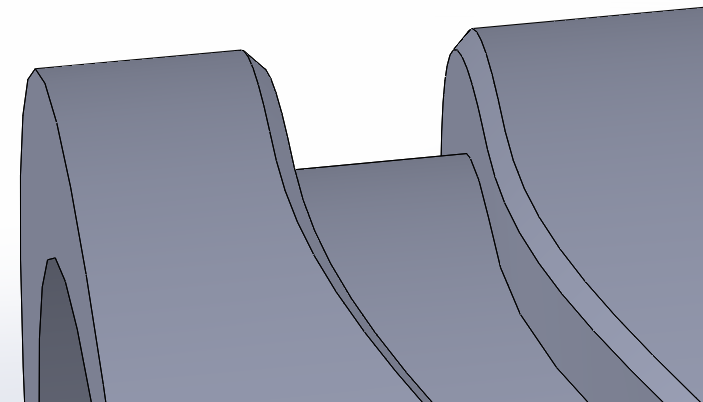 Uniform chamfers for cyclindrical or globoidal cams with special NC programs generated by OPTIMUS MOTUS software